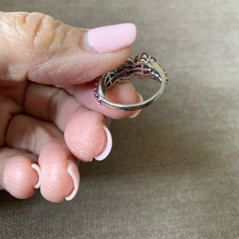 Estate Find Rubies And Silver Ring View 4